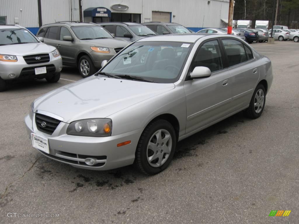 2004 Elantra GLS Sedan - Sterling Silver / Gray photo #4