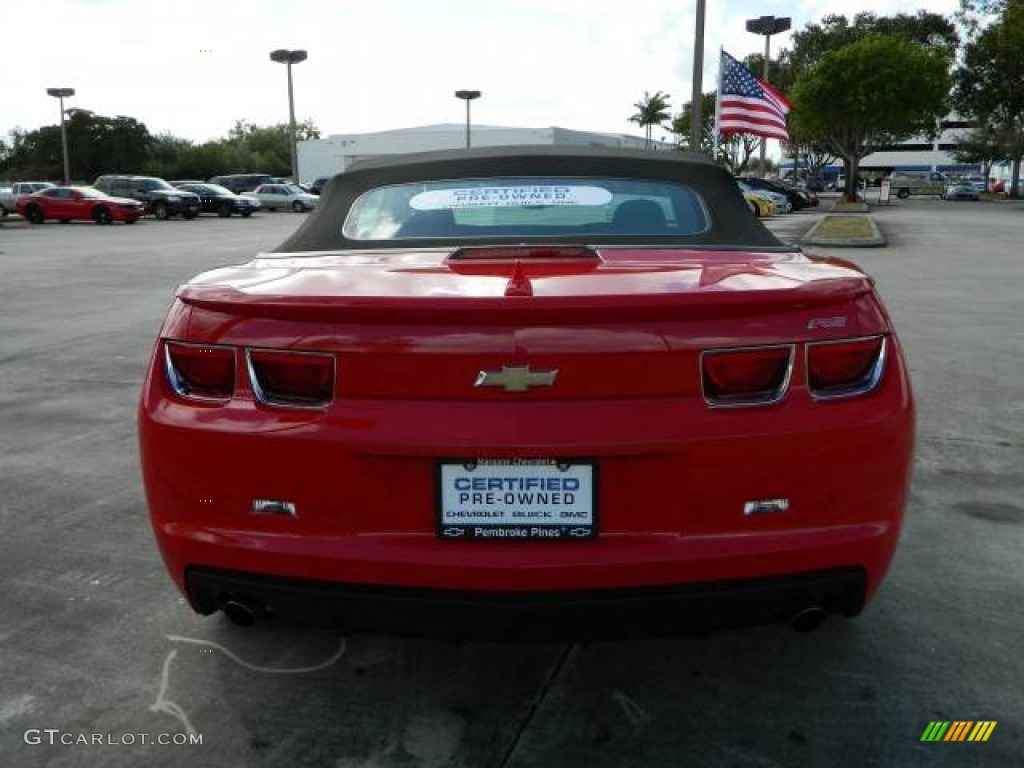2011 Camaro LT/RS Convertible - Victory Red / Black photo #4