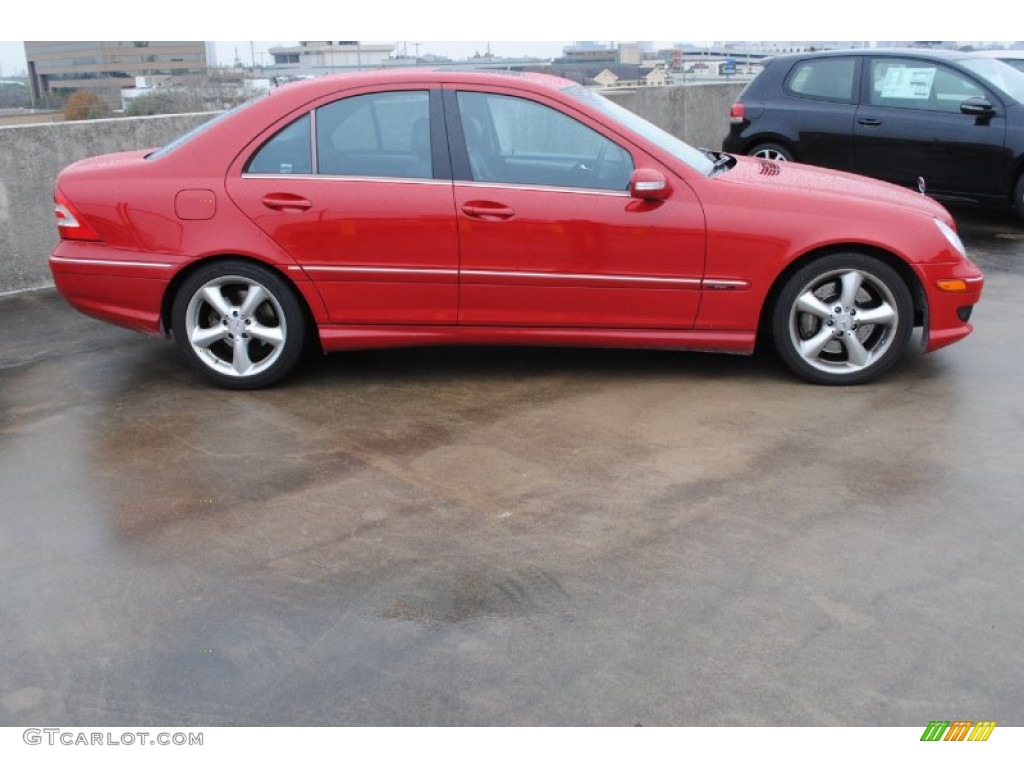 2005 C 230 Kompressor Sedan - Mars Red / Black photo #9