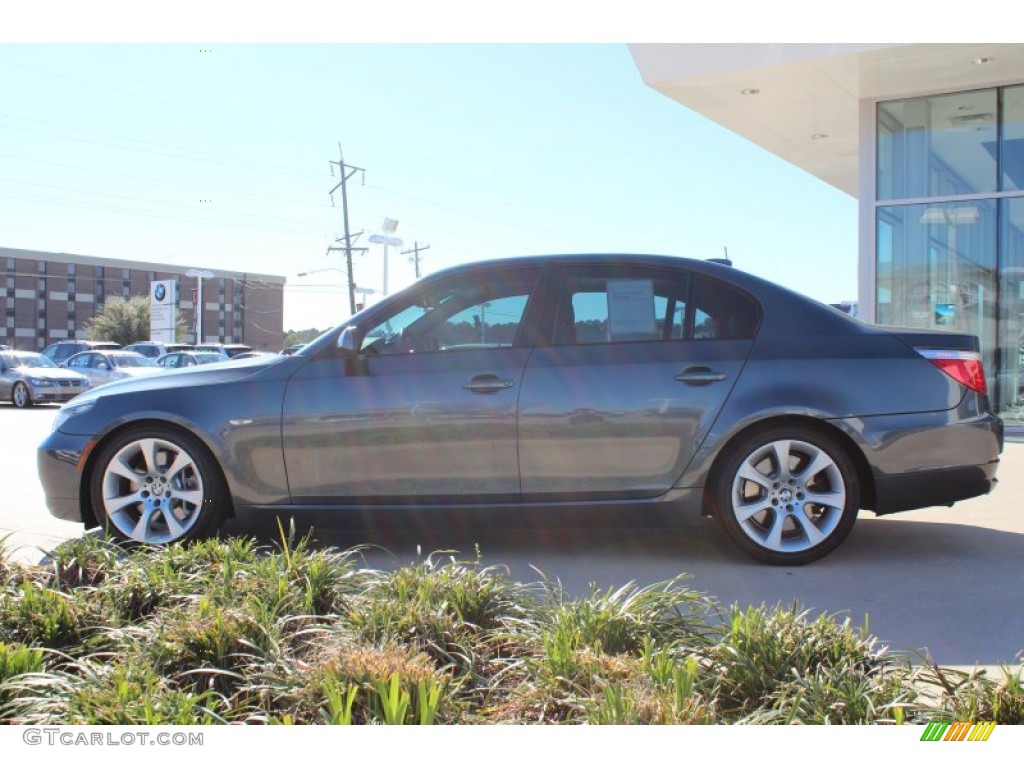 2008 5 Series 535i Sedan - Neptune Blue Metallic / Black photo #5