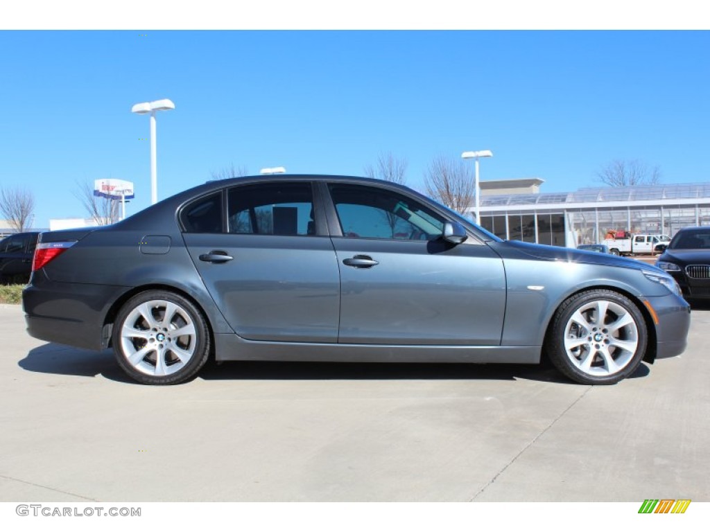 2008 5 Series 535i Sedan - Neptune Blue Metallic / Black photo #6