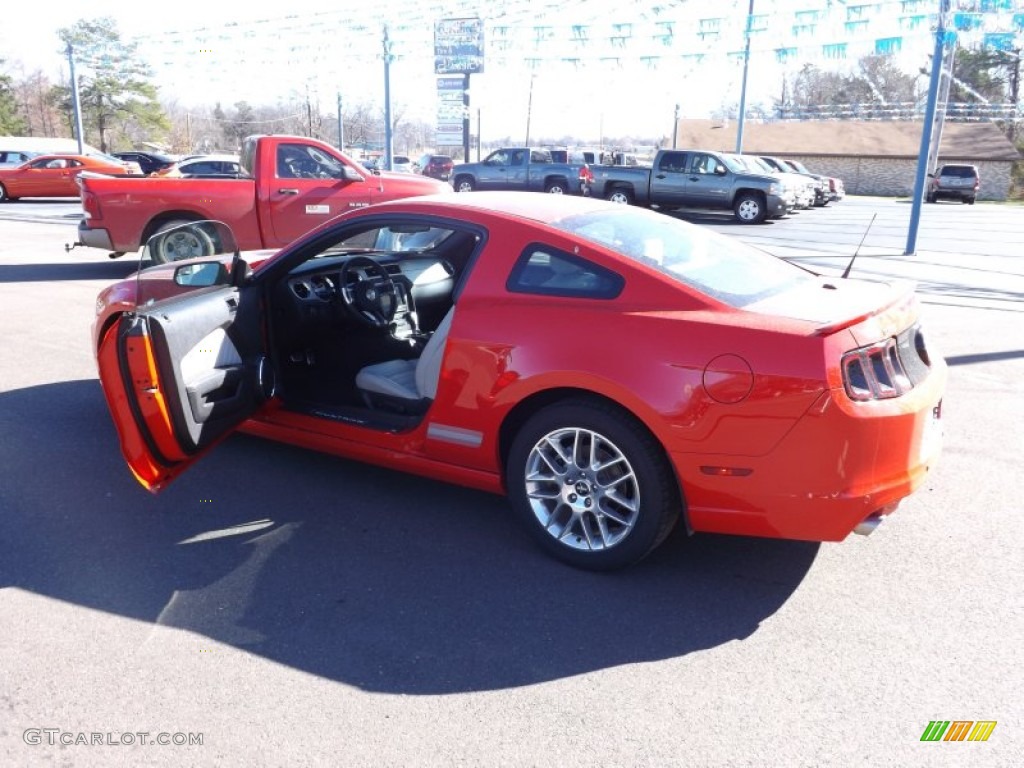 2013 Mustang V6 Premium Coupe - Race Red / Stone photo #9