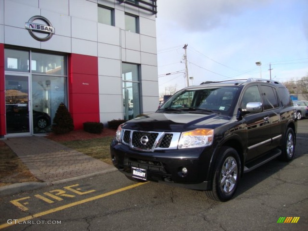 2010 Armada Platinum 4WD - Galaxy Black Metallic / Charcoal photo #1