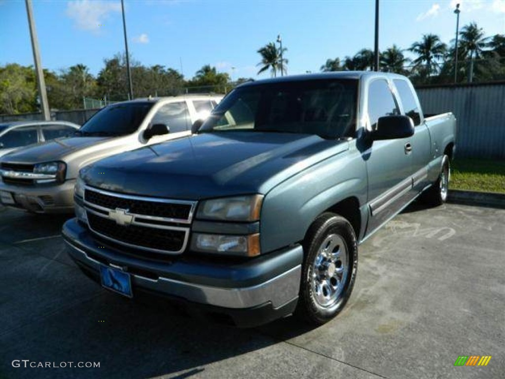 2006 Silverado 1500 LS Extended Cab - Blue Granite Metallic / Dark Charcoal photo #2