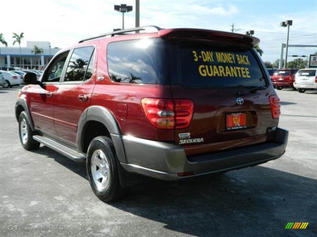 2004 Sequoia SR5 - Salsa Red Pearl / Charcoal photo #5