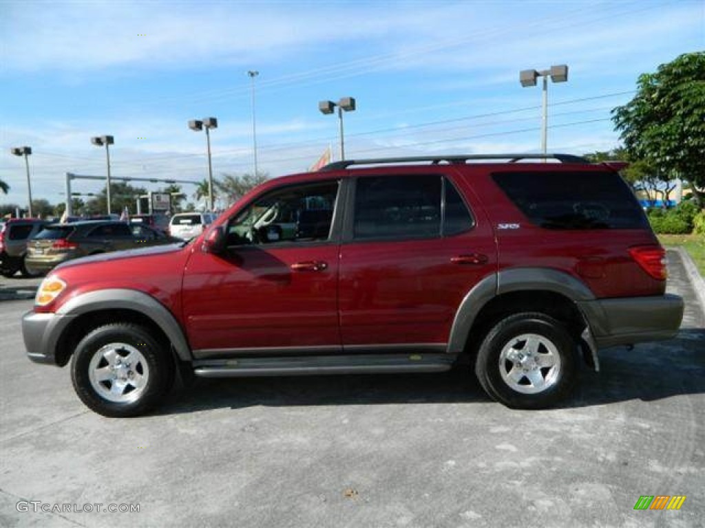 2004 Sequoia SR5 - Salsa Red Pearl / Charcoal photo #6