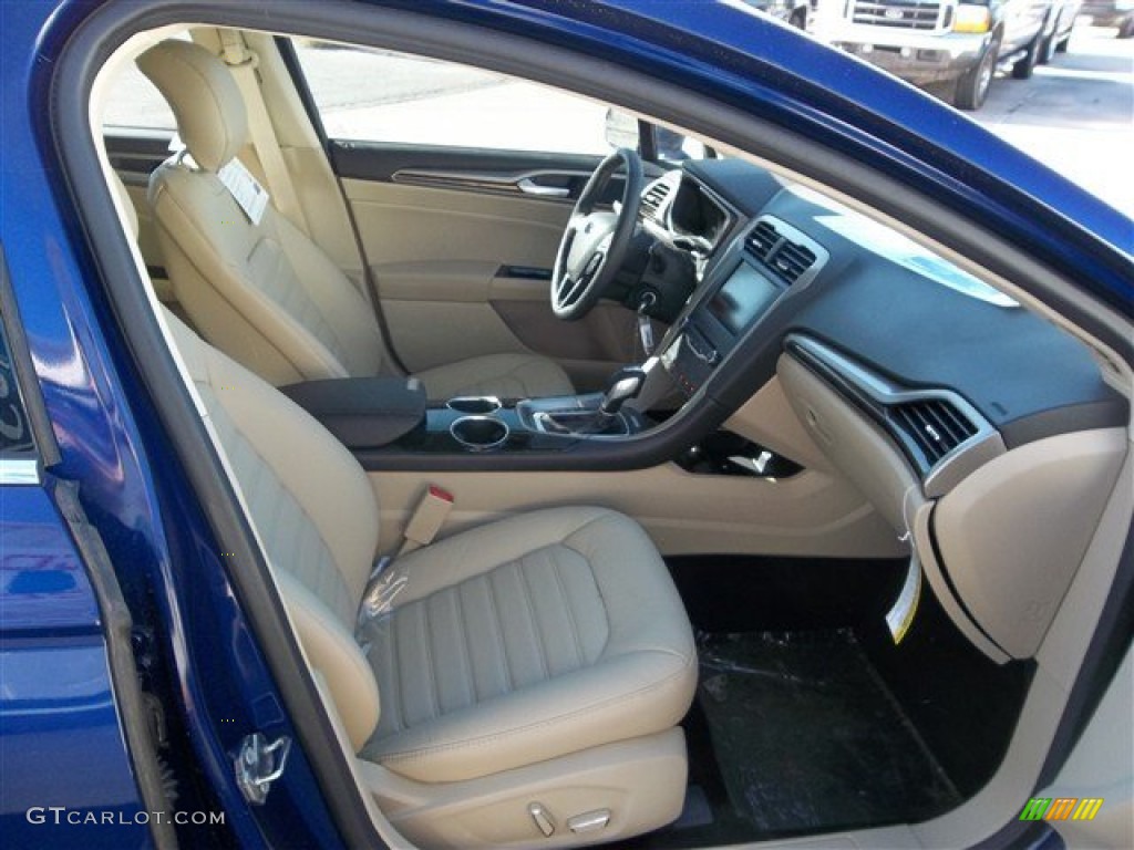 2013 Fusion SE 1.6 EcoBoost - Deep Impact Blue Metallic / Dune photo #13