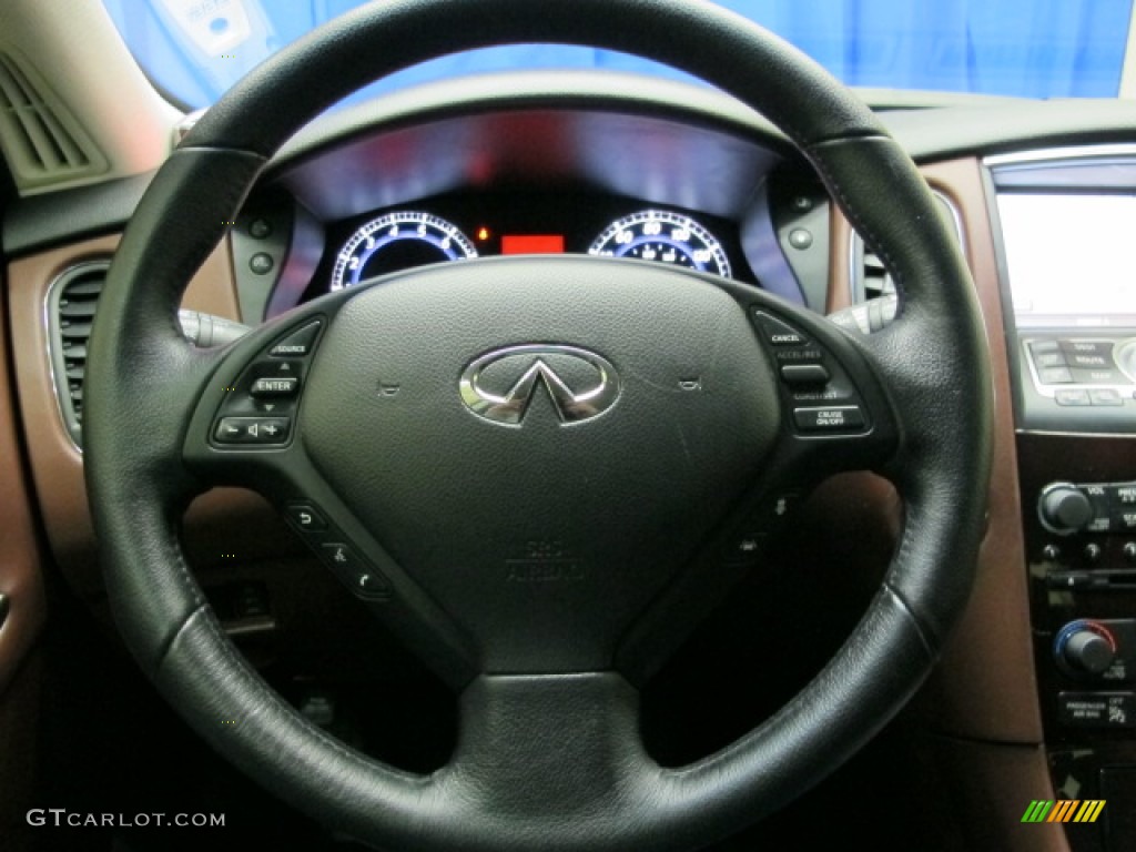 2008 Infiniti EX 35 Journey AWD Chestnut Steering Wheel Photo #76747037