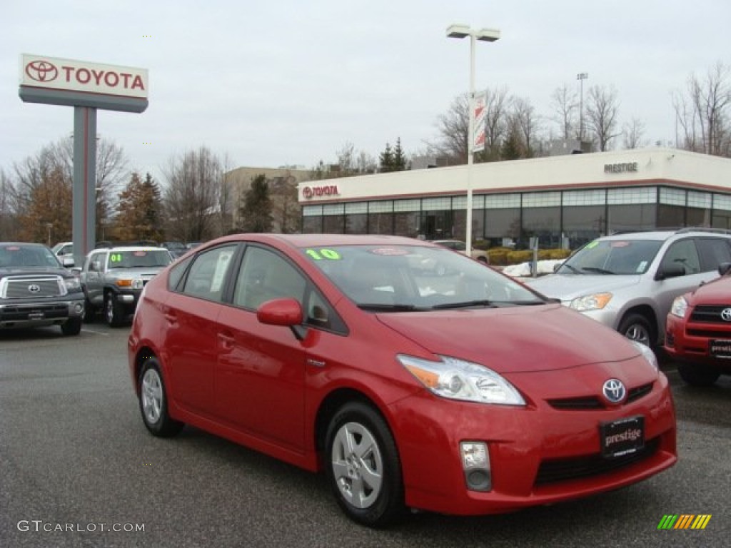 Barcelona Red Metallic Toyota Prius