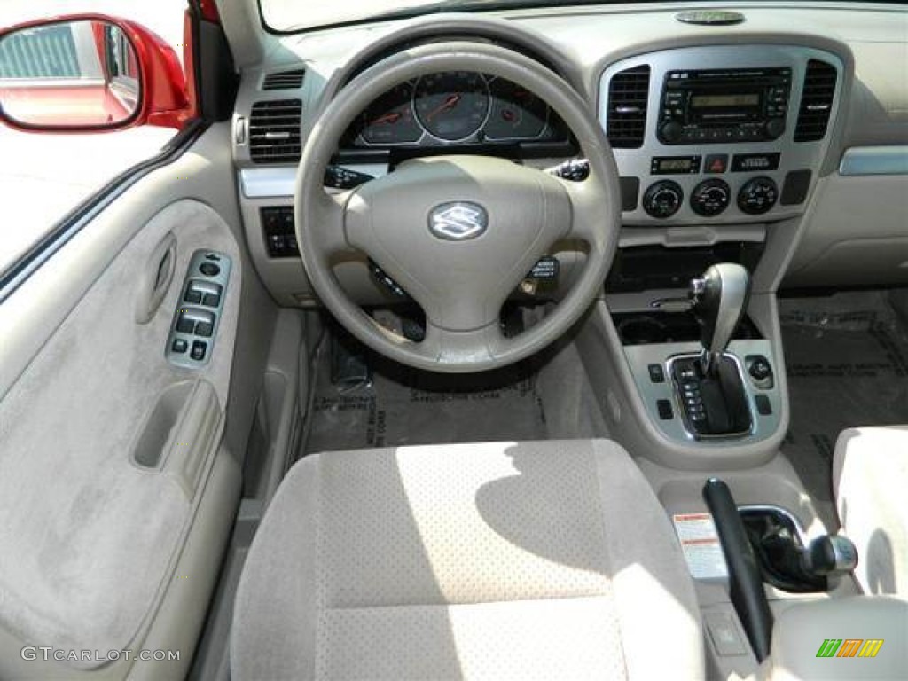 2004 Grand Vitara EX 4WD - Racy Red / Gray photo #9