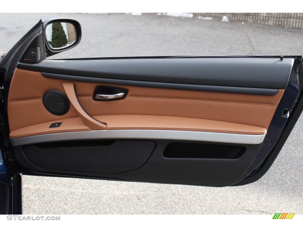 2012 BMW 3 Series 335i xDrive Coupe Saddle Brown Door Panel Photo #76749668