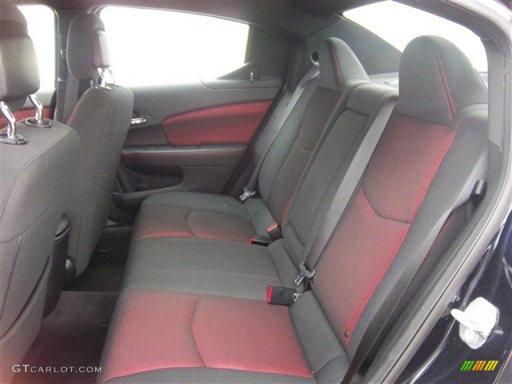 Black/Red Interior 2012 Dodge Avenger SXT Plus Photo #76751499