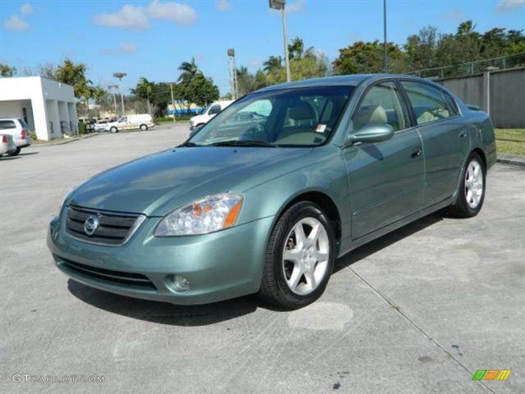 2002 Altima 3.5 SE - Seascape Light Blue / Blond Beige photo #7