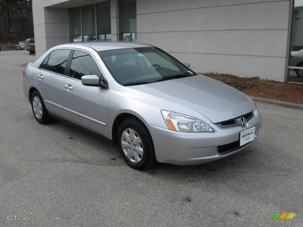 2003 Accord LX Sedan - Satin Silver Metallic / Black photo #1