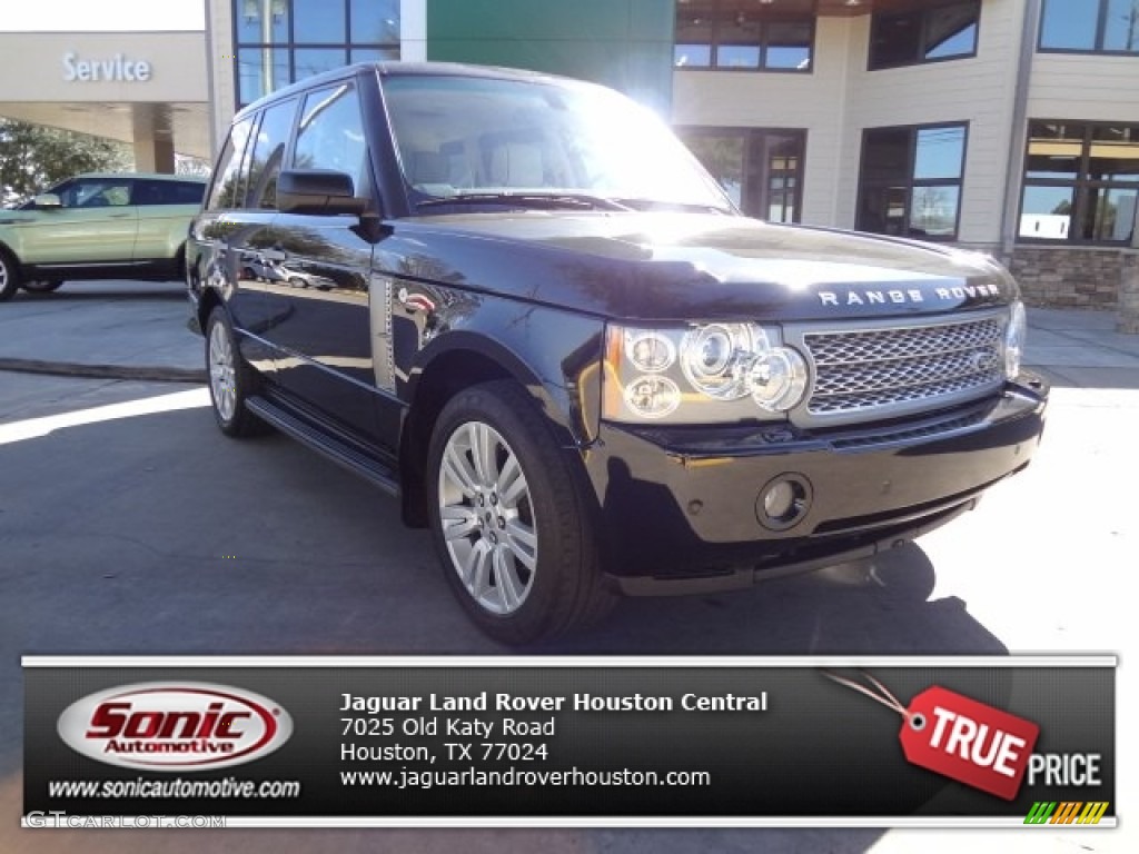 2009 Range Rover Supercharged - Santorini Black Metallic / Ivory/Jet Black photo #1