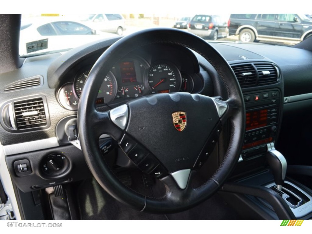 2009 Porsche Cayenne Tiptronic Black Steering Wheel Photo #76754971