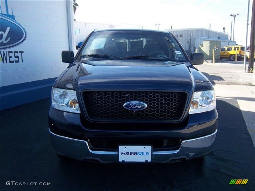 2005 F150 XLT SuperCab - True Blue Metallic / Medium Flint/Dark Flint Grey photo #2