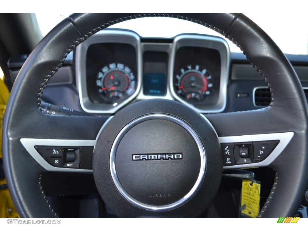 2010 Chevrolet Camaro SS/RS Coupe Black Steering Wheel Photo #76756112