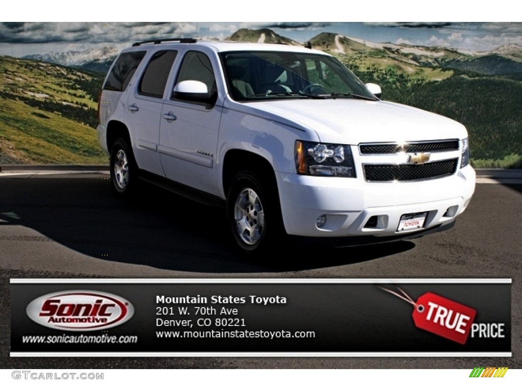 2008 Tahoe LT 4x4 - Summit White / Light Titanium/Dark Titanium photo #1