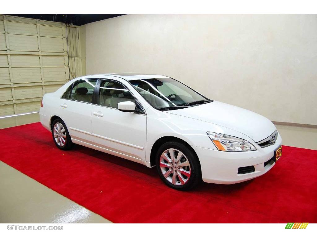 2006 Accord EX-L V6 Sedan - Taffeta White / Ivory photo #1