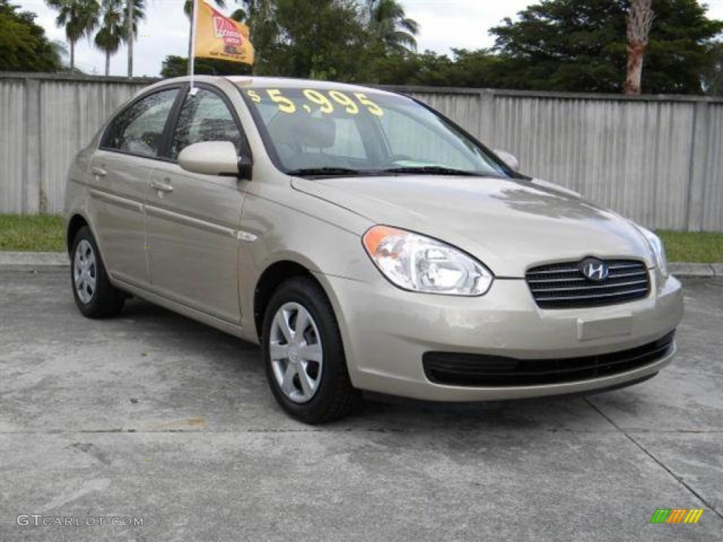 Sand Beige 2007 Hyundai Accent GLS Sedan Exterior Photo #76757791