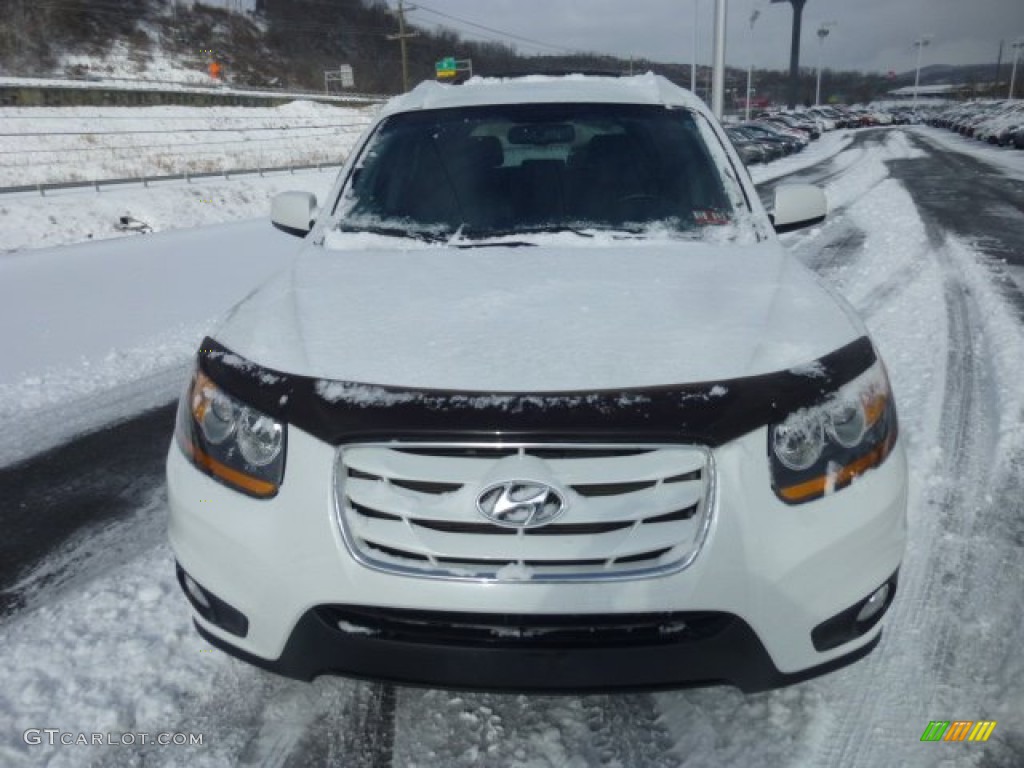 2010 Santa Fe SE 4WD - Pearl White / Gray photo #2