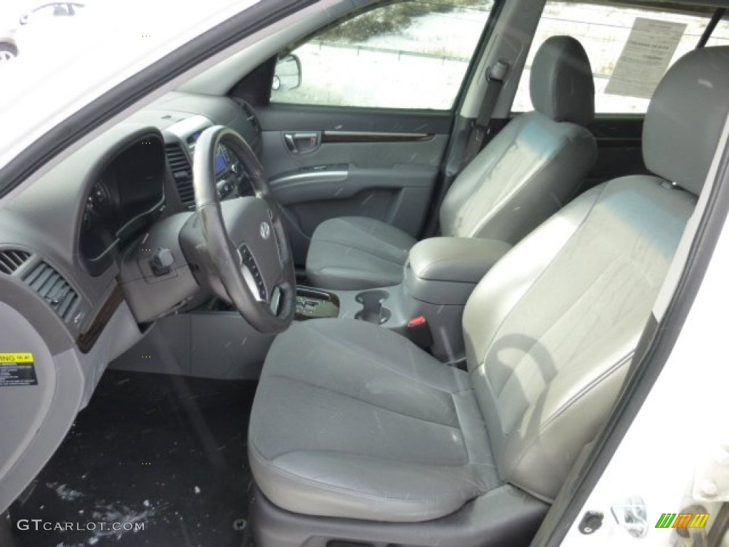 2010 Santa Fe SE 4WD - Pearl White / Gray photo #16