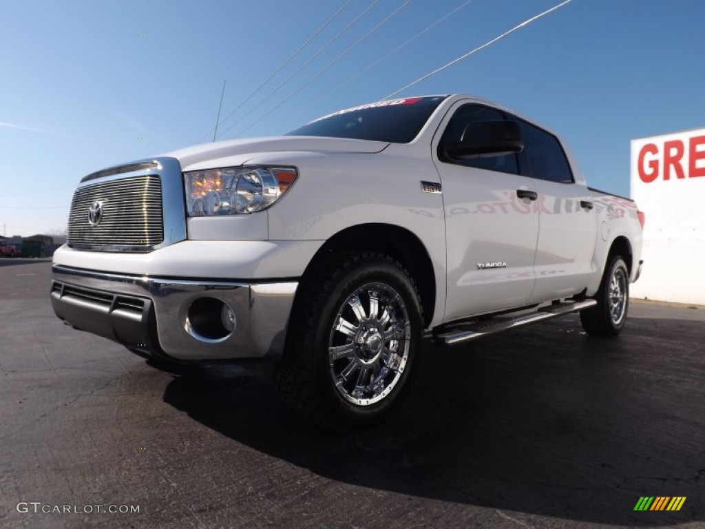 2011 Tundra TSS CrewMax - Super White / Graphite Gray photo #4