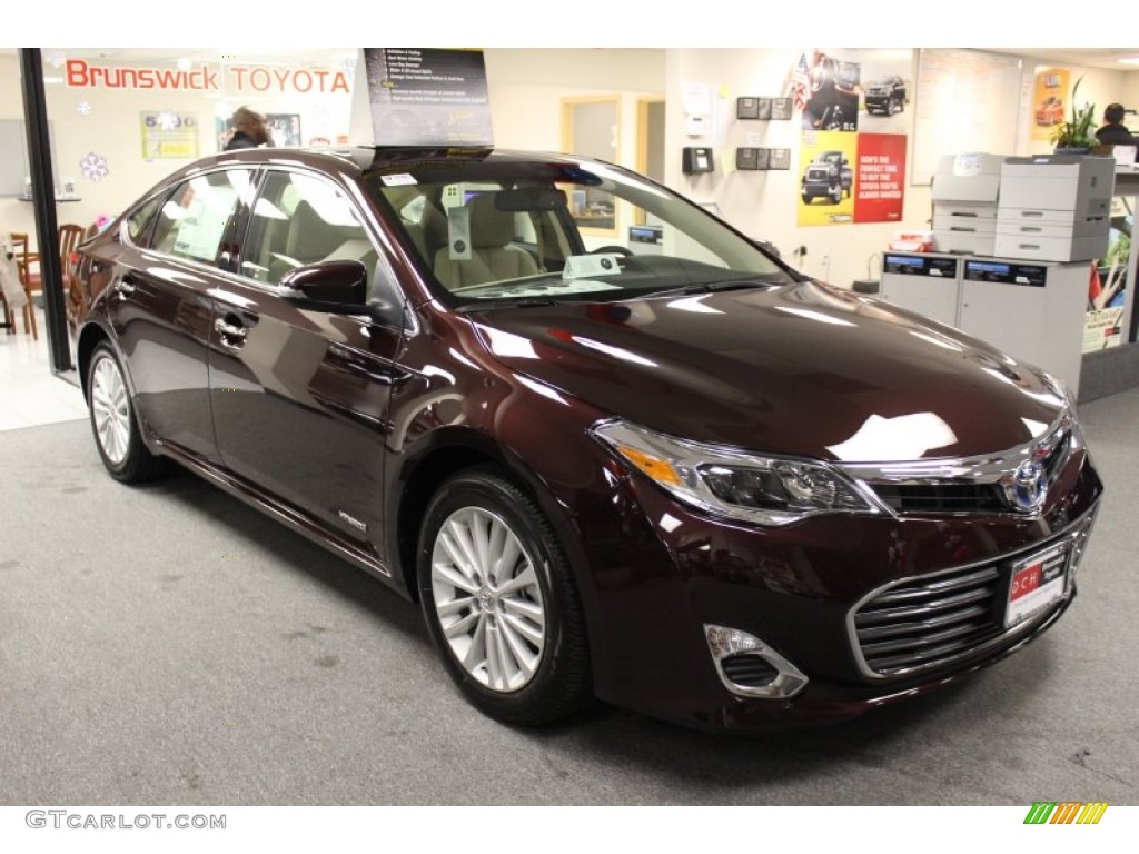 2013 Avalon Hybrid XLE - Sizzling Crimson Mica / Almond photo #1