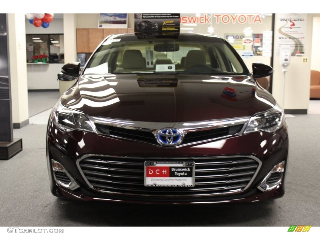 2013 Avalon Hybrid XLE - Sizzling Crimson Mica / Almond photo #2