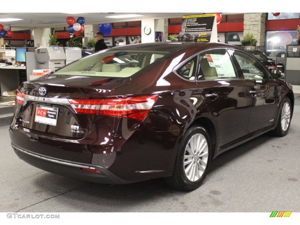 2013 Avalon Hybrid XLE - Sizzling Crimson Mica / Almond photo #7