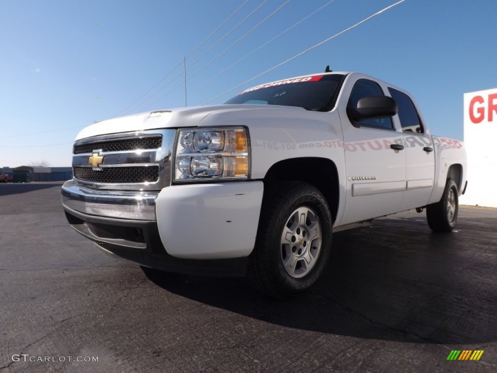 2008 Silverado 1500 LS Crew Cab - Summit White / Dark Titanium photo #4