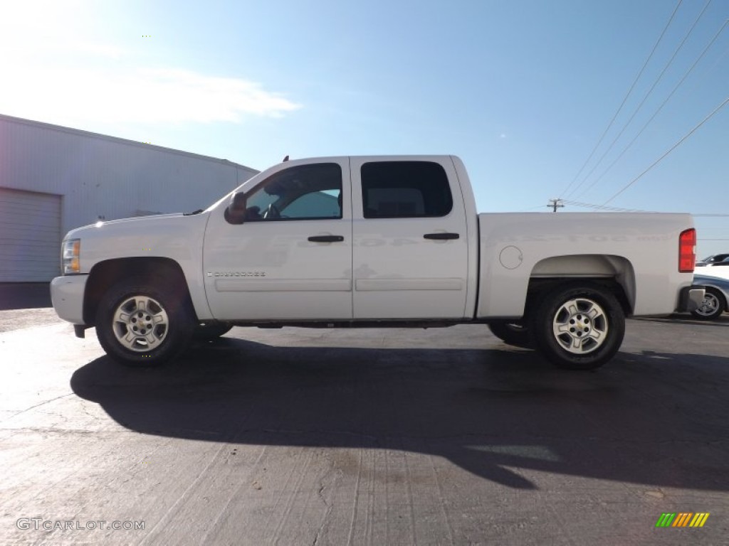 2008 Silverado 1500 LS Crew Cab - Summit White / Dark Titanium photo #5