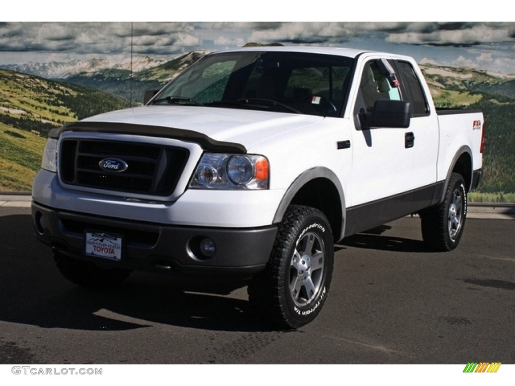 2006 F150 FX4 SuperCab 4x4 - Oxford White / Black/Medium Flint photo #5