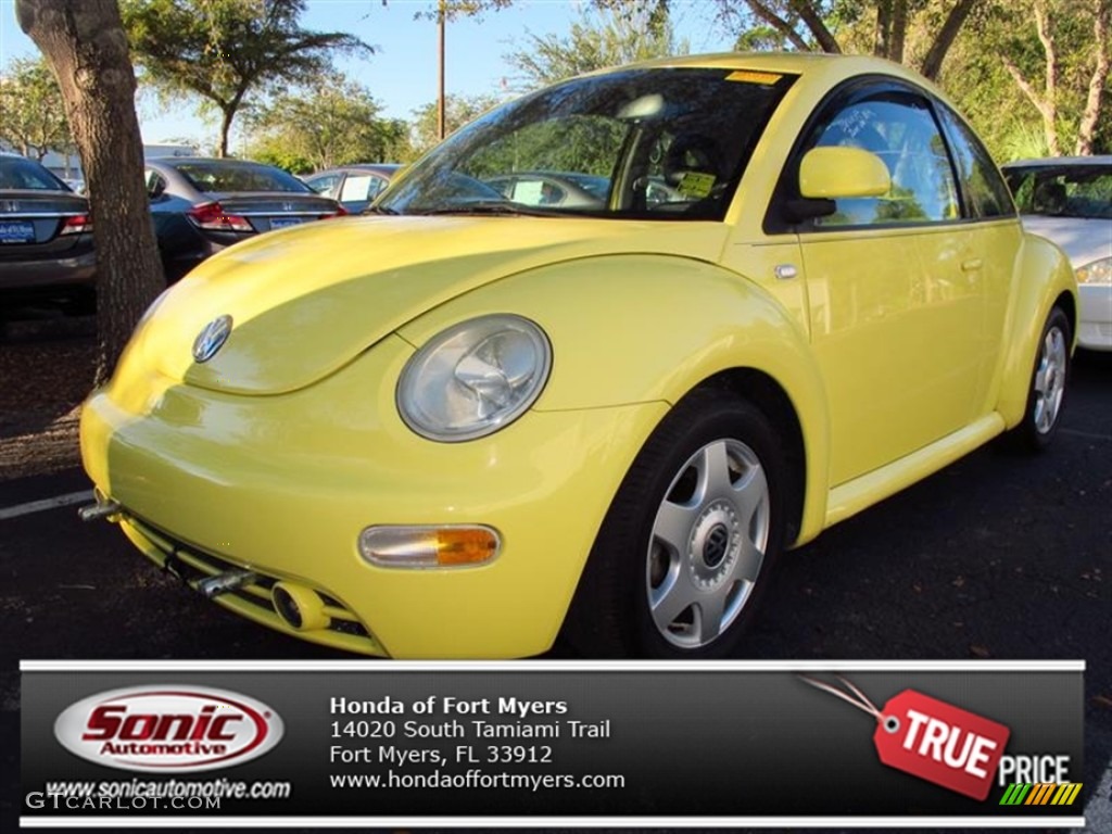 2000 New Beetle GLS Coupe - Yellow / Black photo #1