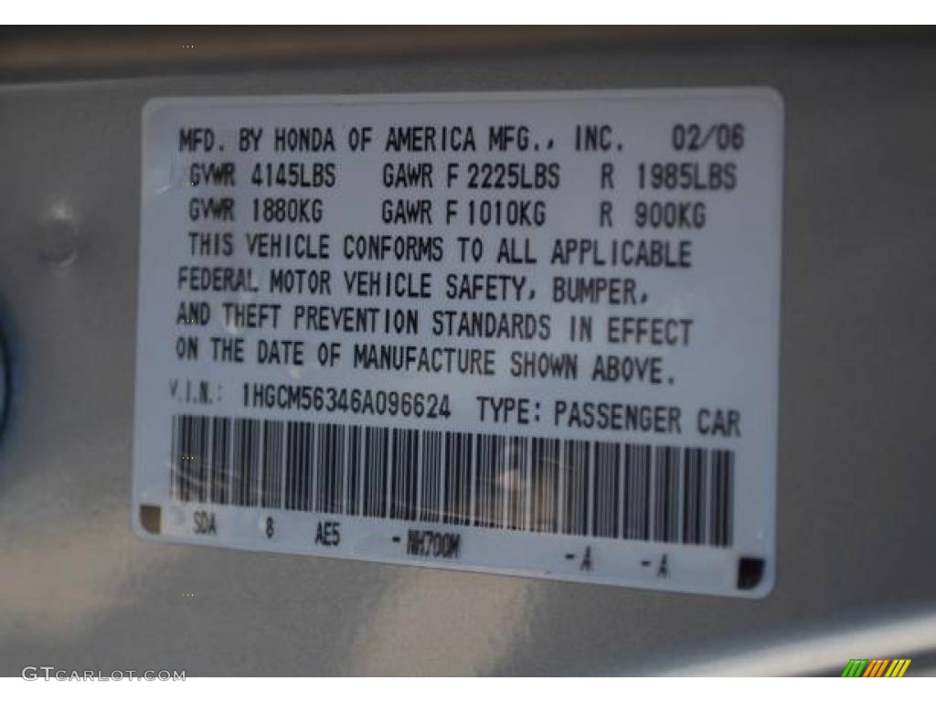 2006 Accord SE Sedan - Alabaster Silver Metallic / Black photo #36