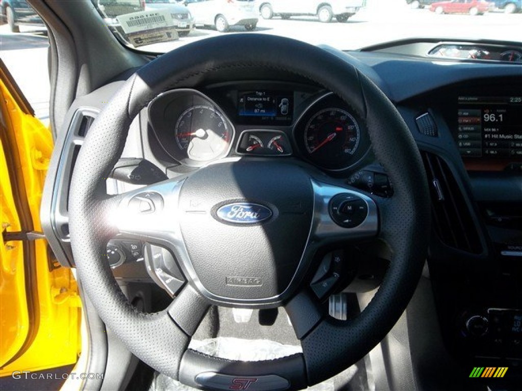 2013 Focus ST Hatchback - Tangerine Scream Tri-Coat / ST Charcoal Black Full-Leather Recaro Seats photo #24