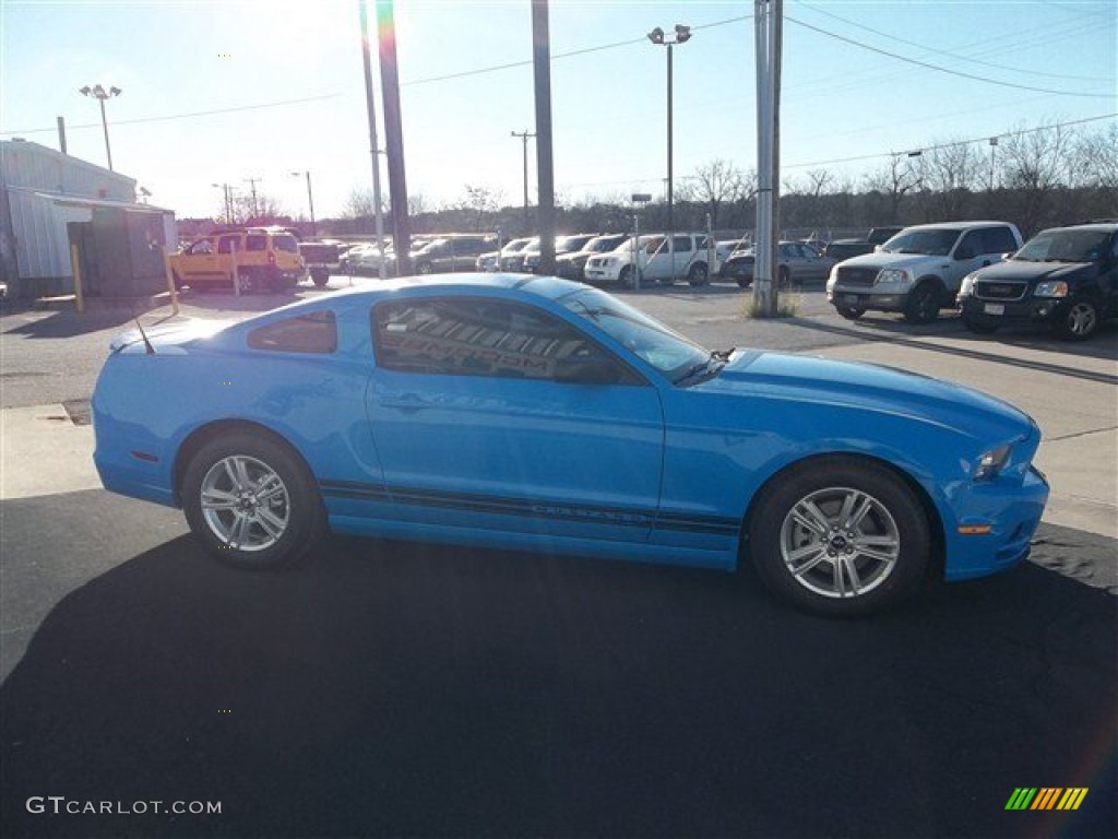 2013 Mustang V6 Coupe - Grabber Blue / Charcoal Black photo #6
