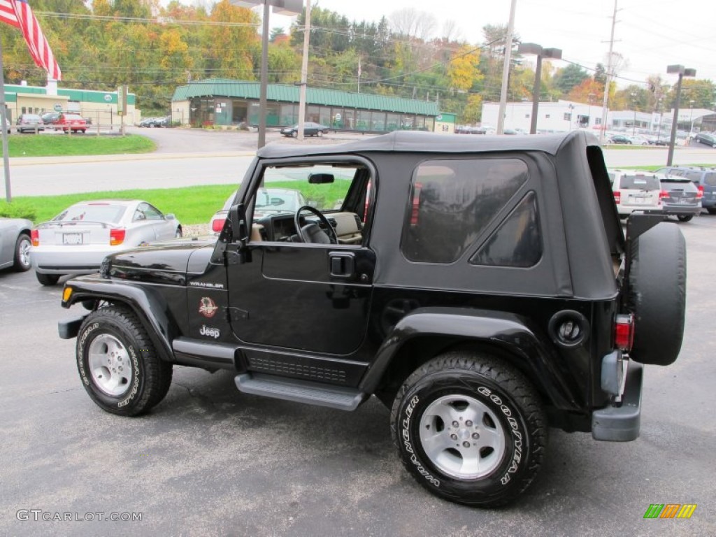 Black 2002 Jeep Wrangler Sahara 4x4 Exterior Photo #76768228