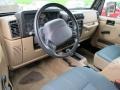 2002 Jeep Wrangler Camel Beige/Dark Green Interior Prime Interior Photo