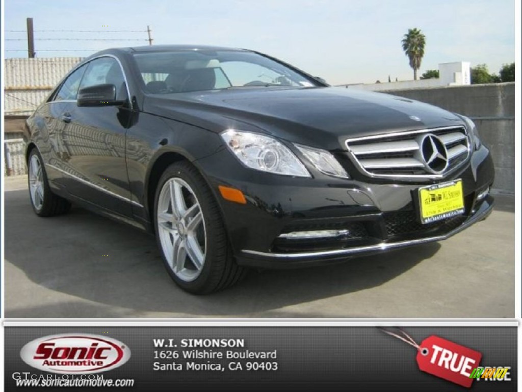 2013 E 350 Coupe - Black / Black photo #1