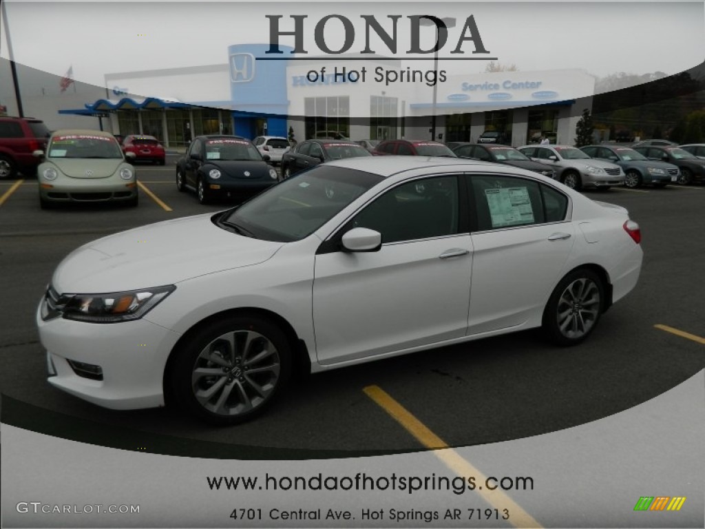 2013 Honda accord sport sedan white #6
