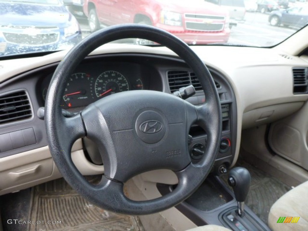 2003 Elantra GLS Sedan - Ocean Blue / Beige photo #6