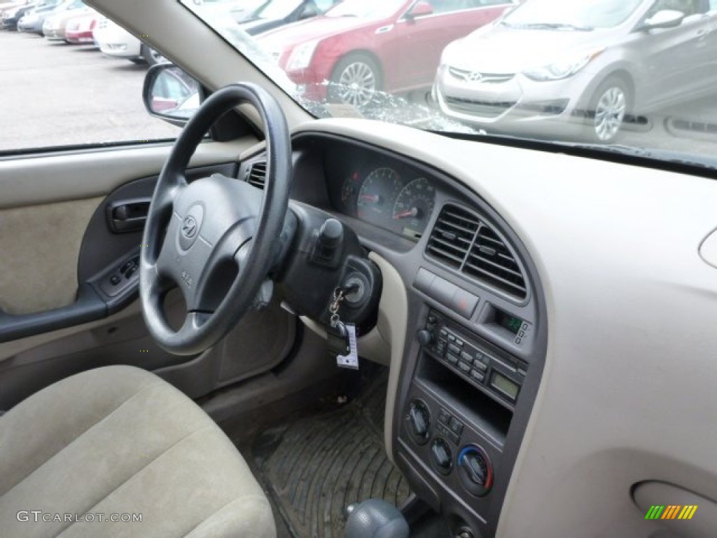 2003 Elantra GLS Sedan - Ocean Blue / Beige photo #7