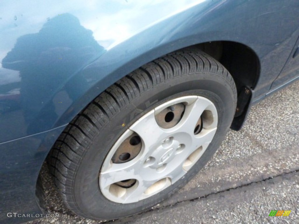 2003 Elantra GLS Sedan - Ocean Blue / Beige photo #8