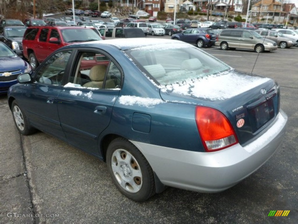 2003 Elantra GLS Sedan - Ocean Blue / Beige photo #10