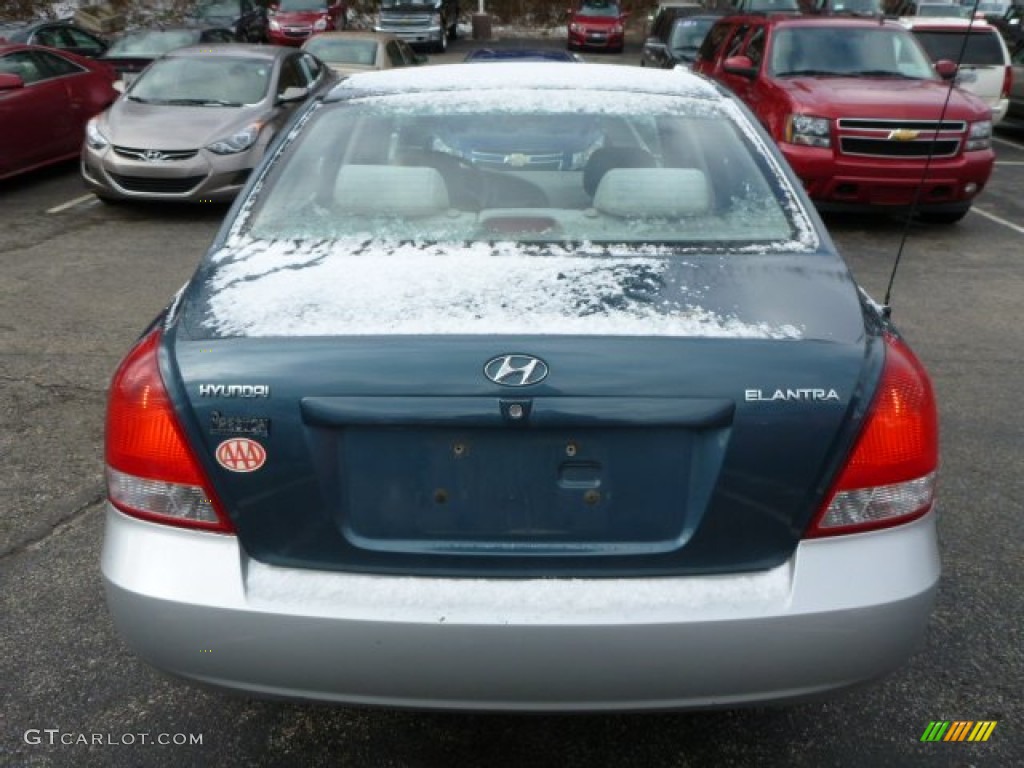 2003 Elantra GLS Sedan - Ocean Blue / Beige photo #11