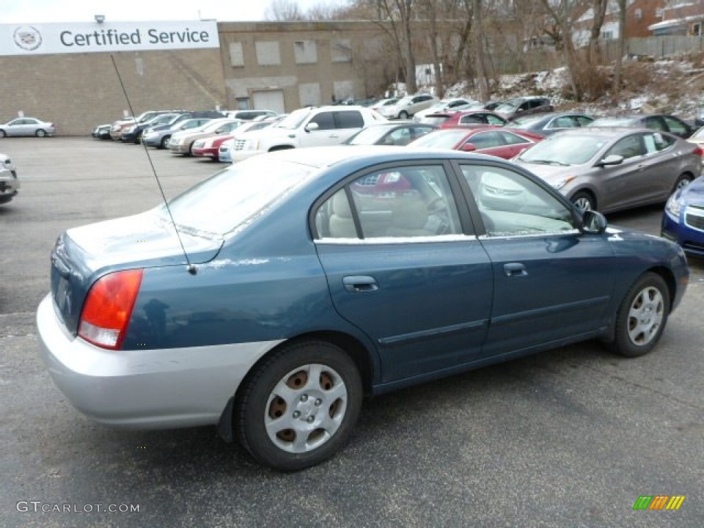 2003 Elantra GLS Sedan - Ocean Blue / Beige photo #12
