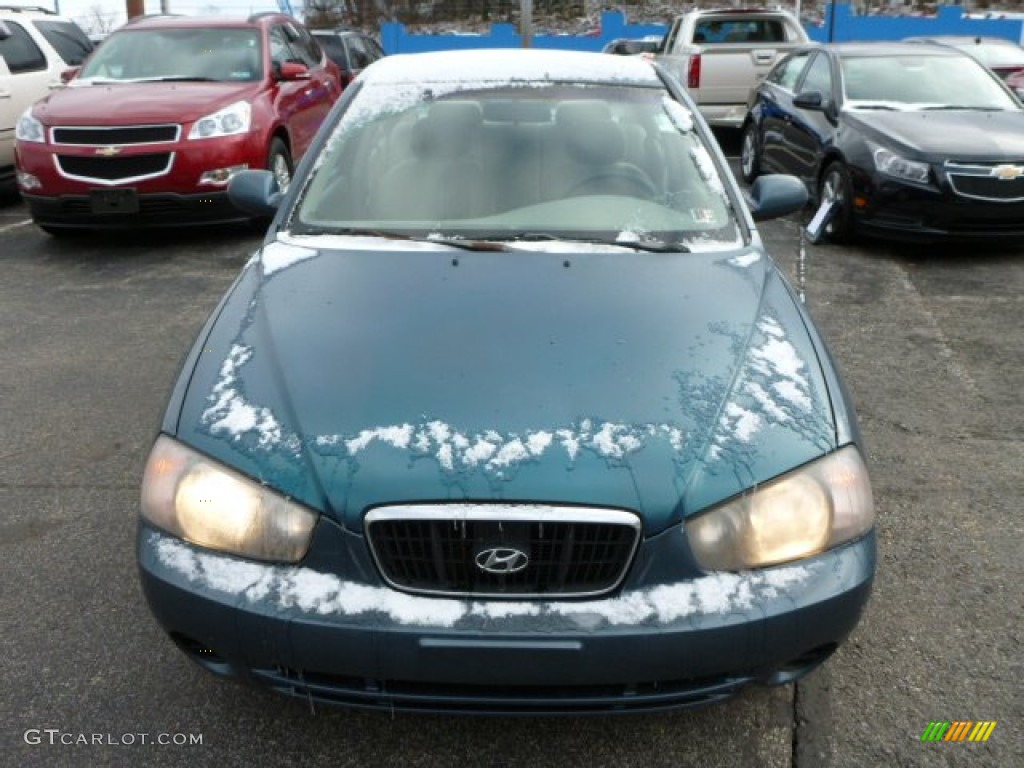 2003 Elantra GLS Sedan - Ocean Blue / Beige photo #15
