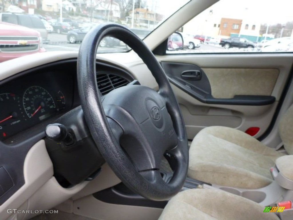 2003 Elantra GLS Sedan - Ocean Blue / Beige photo #17